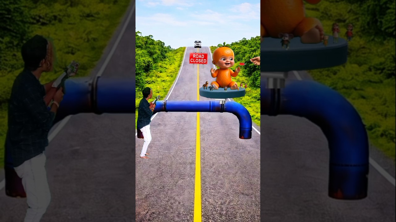 🚆😃gadi magic vfx 🙏car lory running video ❤ strawberry boy playing