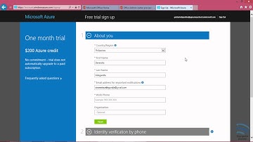 Sign-up for Azure