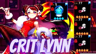 INJURY DAMAGE CAN CRIT?! TESTING CRIT LYNN IN TOP 50! - GUARDIAN TALES