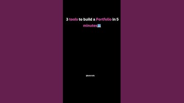 3 tools to build a portfolio in 5 minutes💻 #coding #ai #codewithdeveloper #kmk_info #codinggoals
