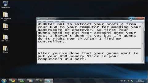 Xbox 360: How to Extract your 360 profile from your USB to Computer!