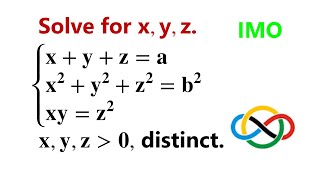 IMO 1961 Problem 1 |  A System Of Equations