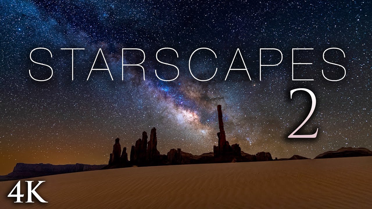 8 HOURS of STARSCAPES (4K) Stunning AstroLapse Scenes + Relaxing Music for Deep Sleep \u0026 Relaxation