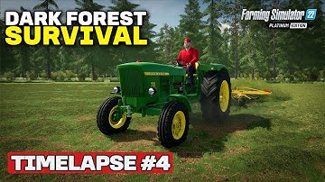 BUYING EQUIPMENT TO MAKE HAY!! [Dark Forest Survival] FS22 Timelapse # 4