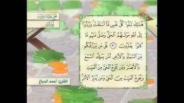 آية ٣٠ سورة يونس مكررالقارئ أحمد الدباغ