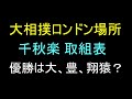 大相撲、ロンドン場所、千秋楽、取組表、2025.10.19