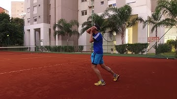 Tennis traning recorded on DJI Osmo+ and Vertical Studio app
