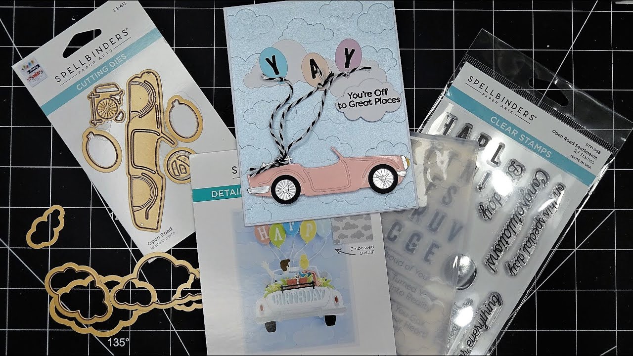 Spellbinders "Open Road" Collection Review & Fun and Breezy Card Tutorial!