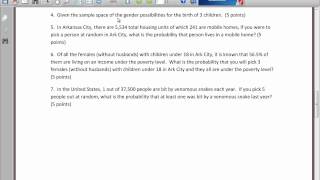 Elementary Statistics - Chapter 4-5 Test - Problem Type 4