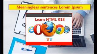 [Learn HTML 018] Meaningless sentences Lorem ipsum