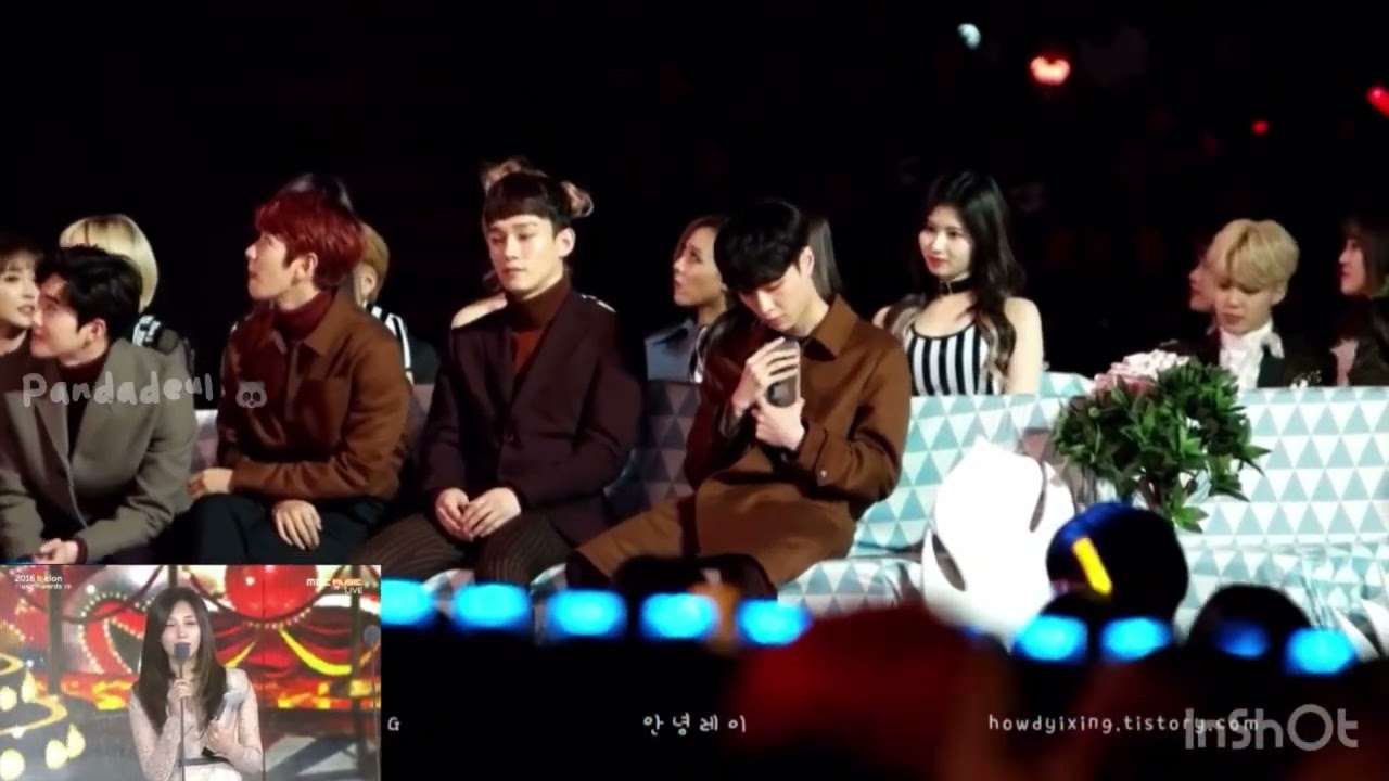 EXO, BTS & Twice React to Eunji @ MMA 2016