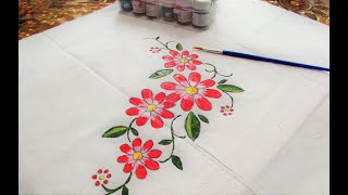 fabric pillow painting