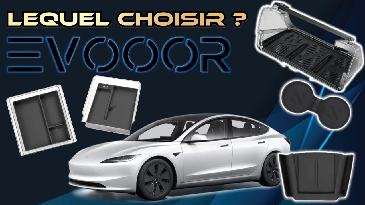 Organisateur Console Centrale Pour Tesla Model 3 2024 Highland – Boîte De Rangement Avec Compartiments