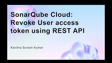 SonarQube Cloud:Revoke User access token using REST API