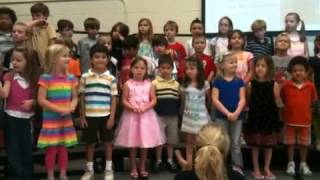 Levi and kindergarten singing to the new kindergarten