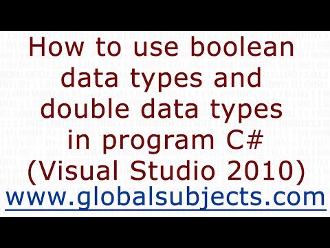 How to use boolean data types and double data types in program C# (Visual Studio 2010)