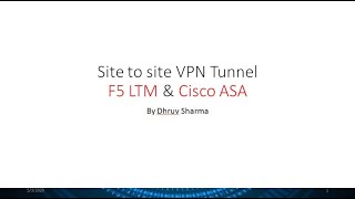 Setting up IPsec VPN between F5 LTM & ASA screenshot 5