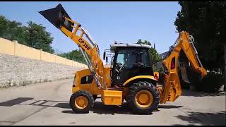 CP388 backhoe loader in Russian