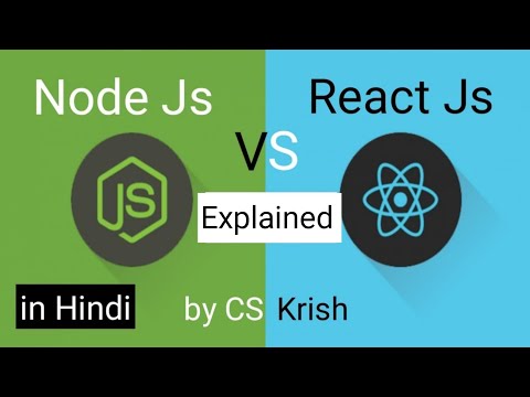 React js vs Node js | what is difference between React js and Node js in hindi