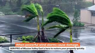 If windstorms cause damage to your home, call SERVPRO of Mission Valley East
