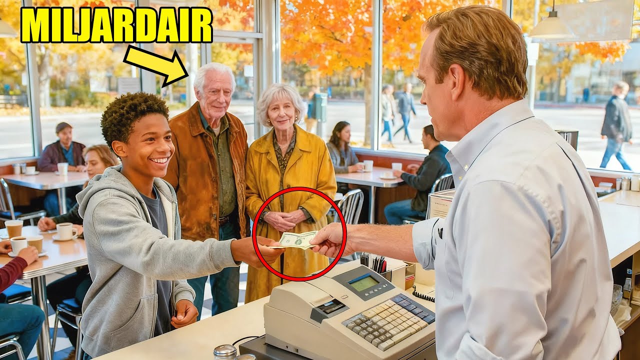 Arme tiener betaalt maaltijd voor oud echtpaar, weet niet dat ze miljardairs zijn