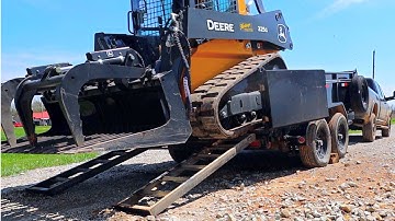Loading a Skid Steer into a 7x12 Dump Trailer - Problems and Solutions