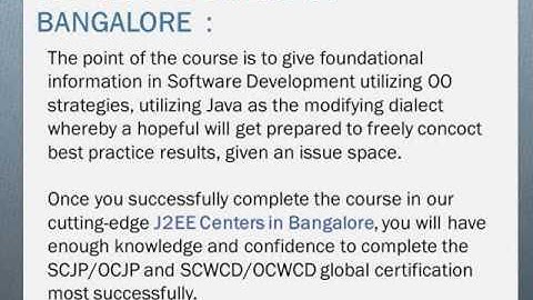 2017 Best J2ee centers in -Uttara InfoSolutions Bangalore, India