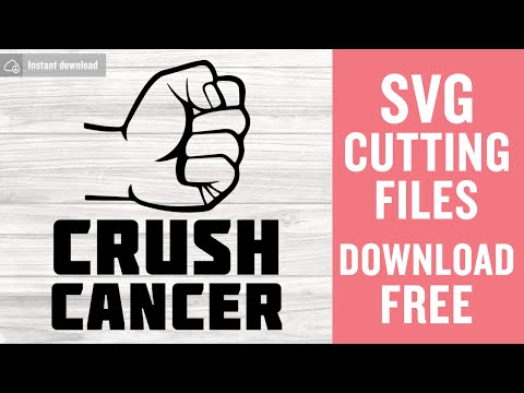Crush Cancer Svg Free Cut Files for Silhouette Cameo Free Download