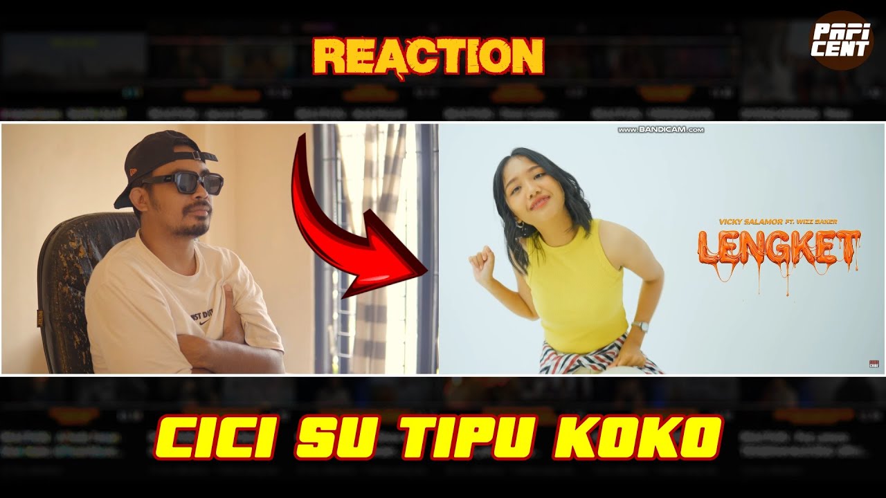 REACTION || VICKY SALAMOR ft. WIZZ BAKER - LENGKET (Official Music Video)