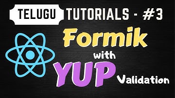 #31 Formik Form with YUP validation | React JS | Telugu Tutorials