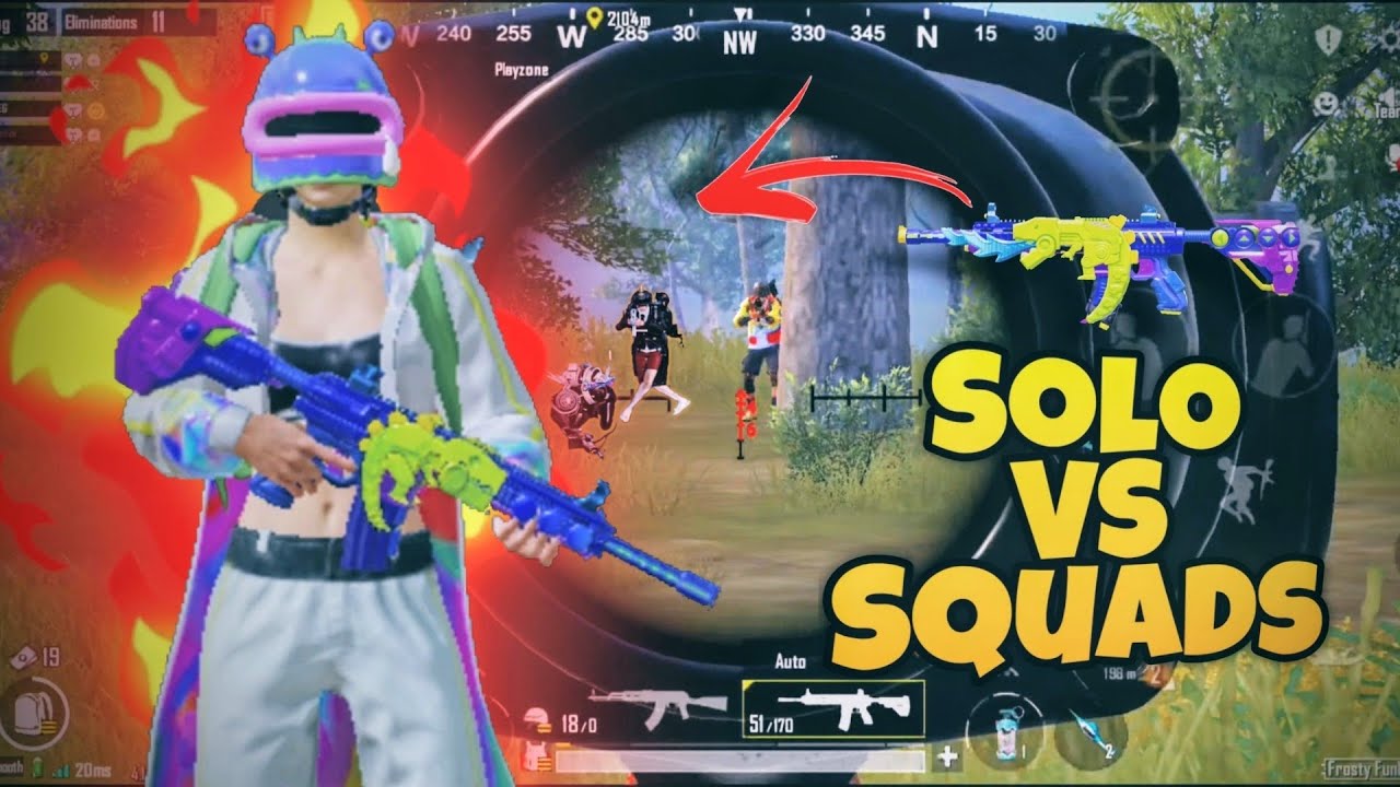 Solo vs squad 🔥 in Conqueror Lobby 1v4 BGMI Gameplay | Video - YouTube
