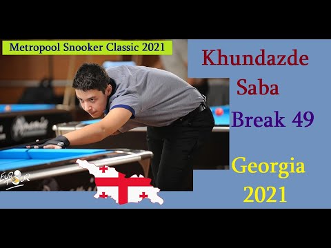 Saba Khundadze. Break 49. Metropool Snooker Classic 2021