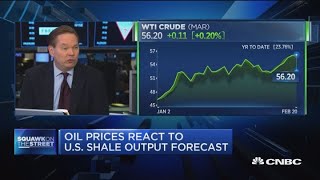 Oil prices react to US shale output forecast