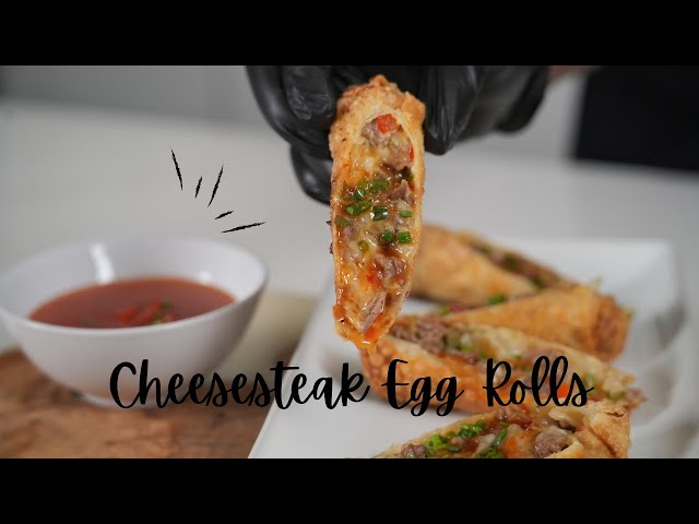 How To Make Cheese Steak Egg Rolls | Cheese Steak Egg Rolls Recipe #onestopchop class=