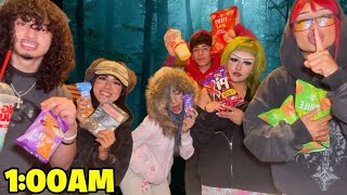 WE SNUCK OUT AT 1AM IN THE WOODS TO GET SNACKS