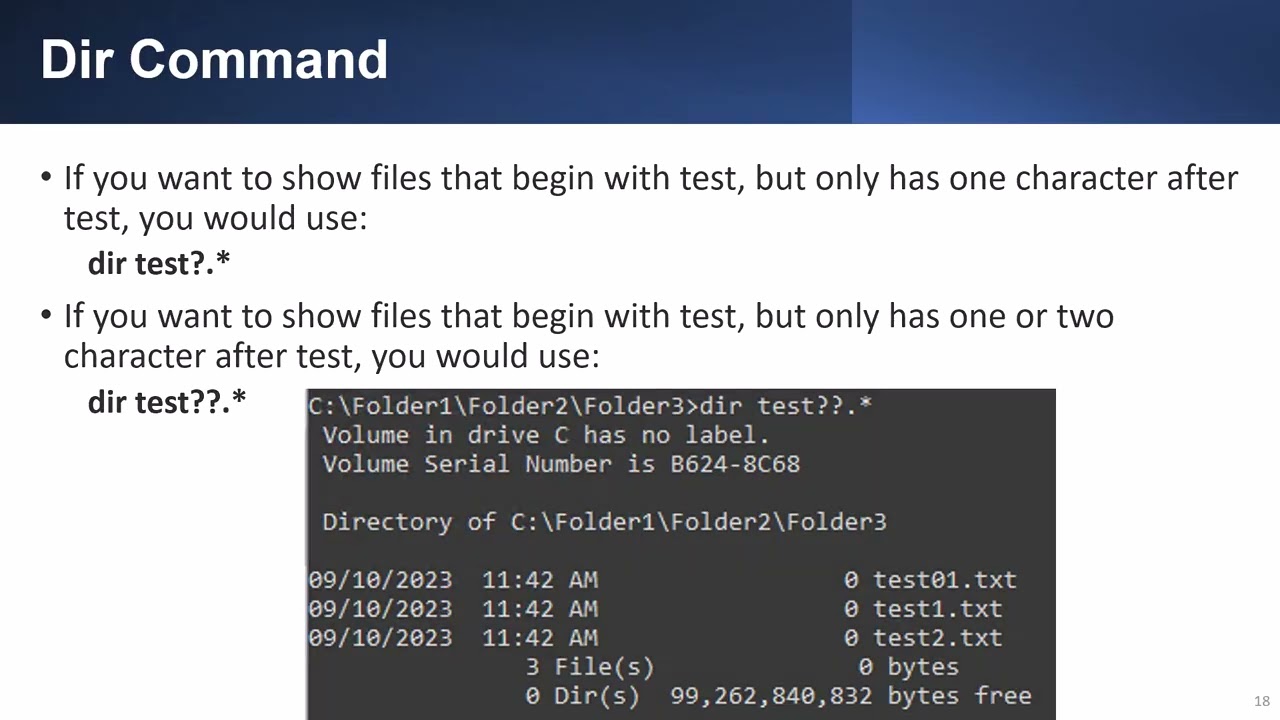 CompTIA A+ 16-03 Windows Tools - Part 3 - Windows Basic Commands-Line Tools Part 1