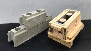 Producing beautiful cement lego bricks - Made from pine molds