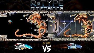 R-type Dimensions - 2D vs 3D  Comparation - Side by Side [Full Game]