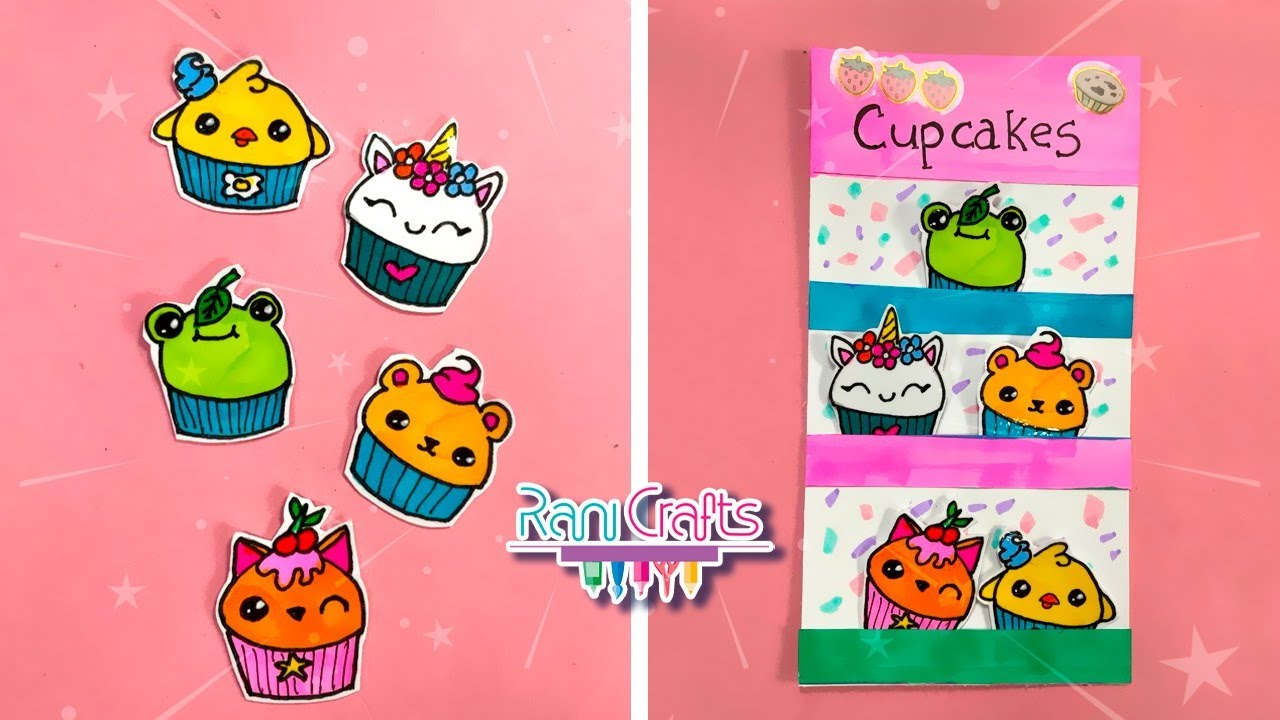 100 Sheets Cupcake Stickers Colorful Make Your Own Stickers Sweet Kids DIY  Cupcake Craft Stickers Mix and Match Dessert Stickers for Kids Classroom