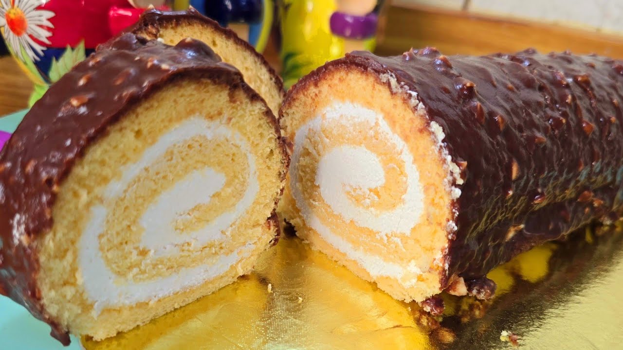 Chocolate Swiss Roll | Chocolate Swiss Roll Cake Recipe | How to make Swiss Roll Cake at Home