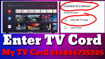 How To TV Code Enter Link With TV Show YouTube Video Link