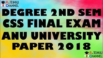 #2ndsemester Degree 2nd sem CSS Final Exam Paper 2018.