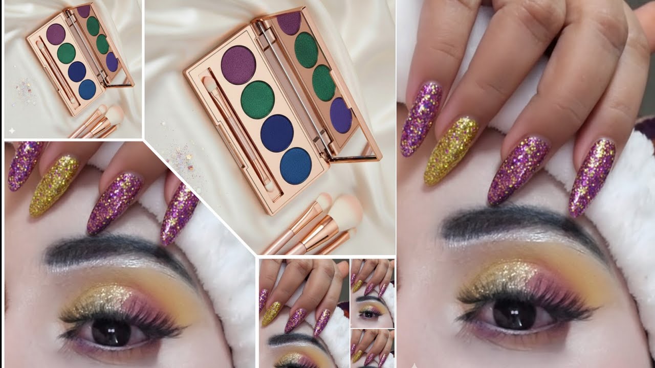 Dholki/Sangeet eye Makeup Look | Pink aur Gold Glitter Eyeshadow 