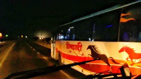 BUS RACE!!! BETWEEN VOLVO AND MSRTC SHIVSHAHI