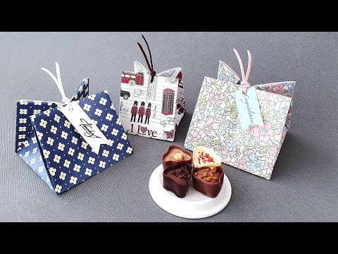 포장지로 쉽게 만드는 선물상자  / How to Make a Gift Bag / 미니 선물가방 만들기 / 액세서리, 초콜렛,  쿠키, 인형 포장법