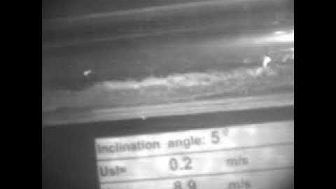 Gas-liquid two-phase flow in an inclined pipe-Video 25