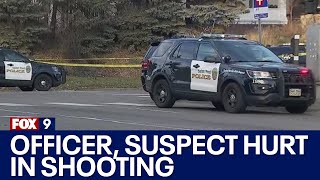 A St. Paul, Minnesota, police officer and a suspect were both injured in a  shooting