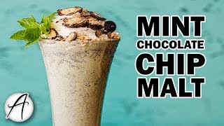 How To Make A Mint Chocolate Chip Malt Diy Malted Milkshake