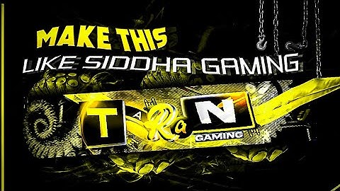 How to make banner like siddha gaming in android | Black 69
