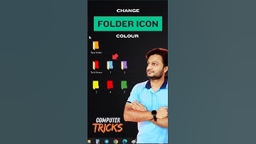 ✔  Change Folder icon & colour 😍! #folder #icon #colors #computer #computertips #techshorts #shorts